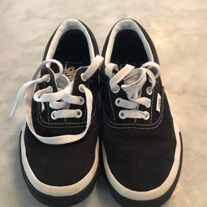 Black Laceup Vans Kids Size 2